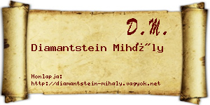 Diamantstein Mihály névjegykártya